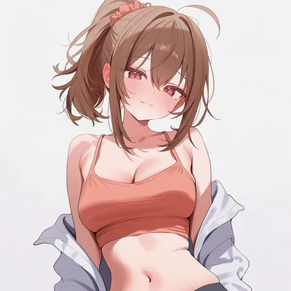 가디건을 걸친 서아